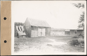 Emily E. Bliss, barn and shed, New Salem, Mass., June 12, 1928