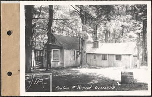 Pauline R. Simard, camp, Greenwich Lake, Greenwich, Mass., June 16, 1928