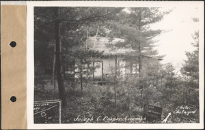 Joseph C. Cooper, camp, Greenwich Lake, Greenwich, Mass., June 18, 1928