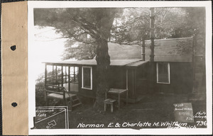 Norman C. and Charlotte M. Whittum, camp, Greenwich Lake, Greenwich, Mass., June 18, 1928