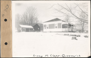 Irena M. Clapp, house, barn, garage, Greenwich, Mass., Jan. 23, 1928