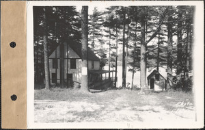 Alfred Burgin, camp, boathouse, Quabbin Lake, Greenwich, Mass., June 28, 1928