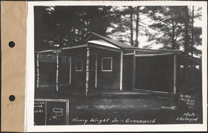 Henry Wright, Jr., camp ("Pineyrest"), Greenwich Lake, Greenwich, Mass., July 11, 1928
