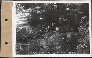 Jessie M. Mansfield and Genevieve M. Daggett, camp, Greenwich Lake, Greenwich, Mass., July 11, 1928