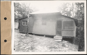 Frank W. Hanson, camp, Neeseponsett Pond, New Salem, Mass., July 12, 1928