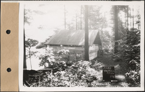 Ethel N. Closson, icehouse, Quabbin Lake, Greenwich, Mass., Aug. 27, 1928