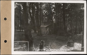 Clifford D. Fleming, icehouse, Greenwich Lake, Greenwich, Mass., Sep. 11, 1928