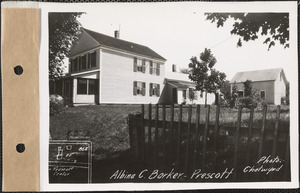 Albina C. Barker, house, barn, Prescott Center, Prescott, Mass., Sep. 8, 1928