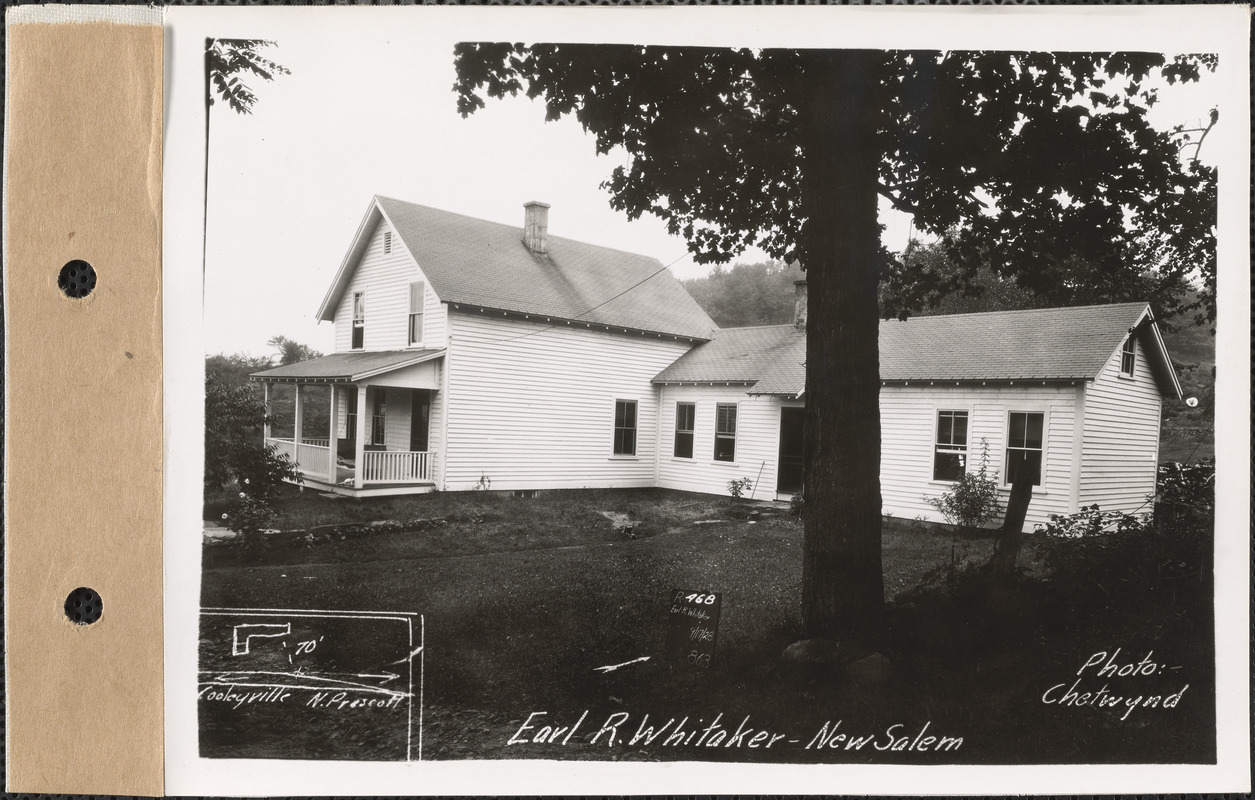 Earl R. Whitaker, house, New Salem, Mass., Sep. 17, 1928 Digital