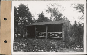 C. F. Meek, garage, Quabbin Lake, Greenwich, Mass., Oct. 20, 1928