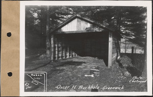 Oscar H. Buchholz, garage, Quabbin Lake, Greenwich, Mass., Oct. 31, 1928