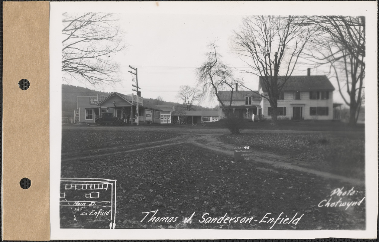 Thomas J. Sanderson, house, shop, garage, Enfield, Mass., Oct. 31, 1928