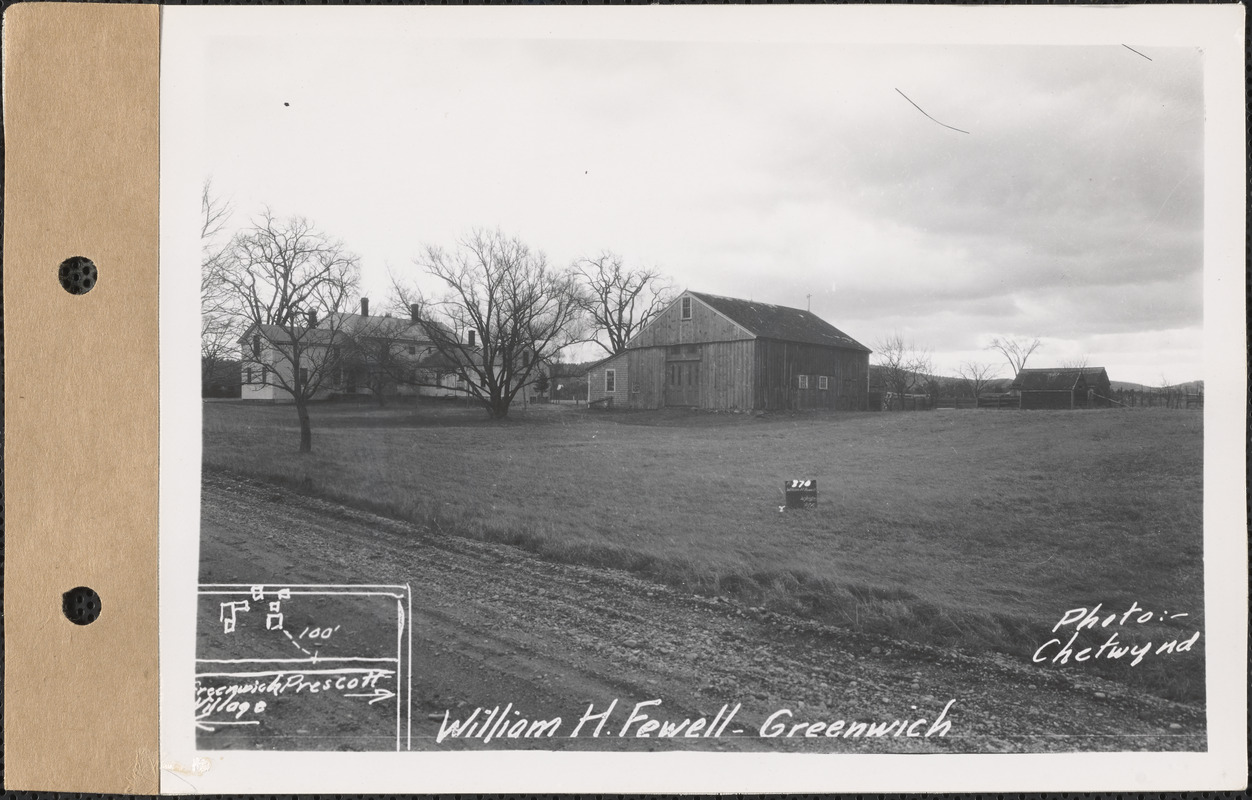 William H. Fewell, house, barn, etc., Greenwich, Mass., Dec. 18, 1928