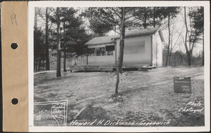 Howard H. Dickinson, stand, Quabbin Lake, Greenwich, Mass., Jan. 4, 1929