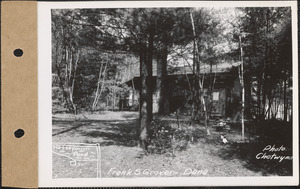 Frank S. Grover, camp, Neeseponsett Pond, Dana, Mass., May 27, 1929