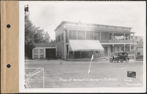 Herbert D. Paine, store and garage, Enfield, Mass., June 26, 1929