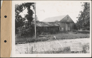 John A. Carter, barn and shed, Petersham, Mass., July 10, 1929