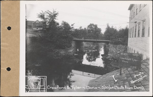 Crawford & Tyler, south from dam, North Dana, Dana, Mass., Aug. 30, 1929