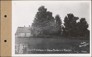 Carl F. Ohlson, house, barn, New Salem, Mass., Sep. 12, 1929