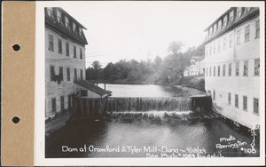 Dam at Crawford & Tyler mill, dam, Dana, Mass., Sep. 18, 1929