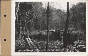 Weir and gauge on Beaver Brook, near dike site, Quabbin Reservoir, Mass., Oct. 9, 1929