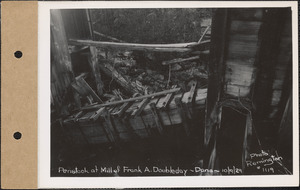 Penstock at mill of Frank A. Doubleday, Dana, Mass., Oct. 9, 1929
