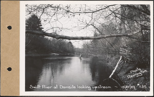 Swift River at dam site, looking upstream, Swift River, Mass., Oct. 21, 1929