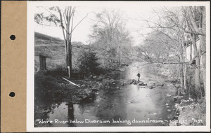 Ware River below diversion, looking downstream, Ware River, Mass., Oct. 21, 1929