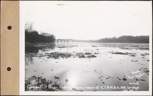 Connecticut River, looking downstream at New York, New Haven and Hartford Railroad Bridge, Connecticut River, Mass., Oct. 21, 1929