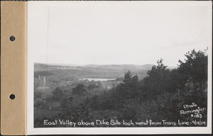 East Valley above dike site, looking west from transmission line, Quabbin Reservoir, Mass., Sep. 12, 1929