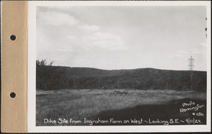 Dike site from Ingreham Farm on west, looking southeast, Quabbin Reservoir, Mass., Sep. 11, 1929