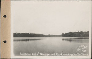 Southern end of Neeseponsett Pond, looking north, Dana, Mass., Sep. 10, 1929