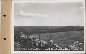 Dam site looking southeast from surveying station #2, Blue Meadow Road, Quabbin Reservoir, Mass., Sep. 11, 1929