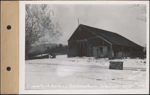 Bertha J. Schemerhorn, barn, henhouse, Greenwich, Mass., Dec. 7, 1929