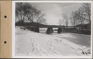 Looking upstream at West Ware Bridge, Mass., Dec. 9, 1929