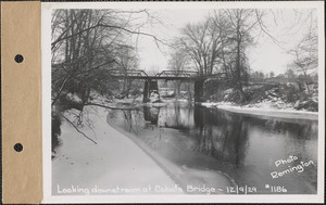 Looking downstream at Cabot's Bridge, Enfield, Mass., Dec. 9, 1929