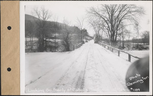 Looking southerly at Cabot's Bridge, Enfield, Mass., Dec. 9, 1929