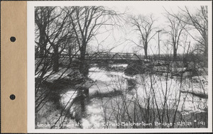 Looking downstream at Enfield-Belchertown bridge, Mass., Dec. 9, 1929