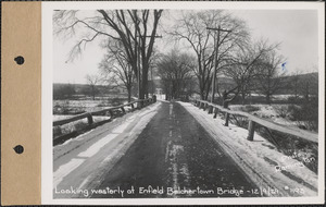 Looking westerly at Enfield-Belchertown bridge, Mass., Dec. 9, 1929