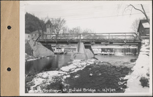 Looking upstream at Enfield bridge, Enfield, Mass., Dec. 9, 1929