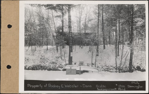 Rodney E. Webster, camp, Neeseponsett Pond, Dana, Mass., Jan. 23, 1930
