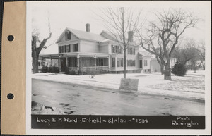 Lucy E. F. Ward, house, barn (homeplace), Enfield, Mass., Feb. 19, 1930
