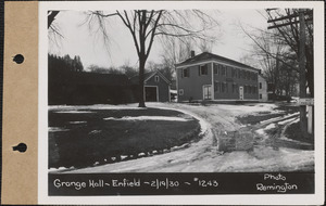 Patrons of Husbandry, Grange Hall, shed, Enfield, Mass., Feb. 19, 1930