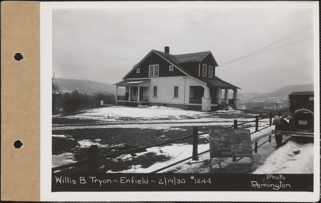 Willis B. Tryon, house, Enfield, Mass., Feb. 19, 1930