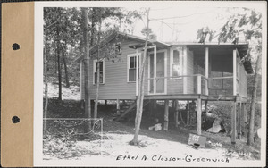 Ethel N. Closson, camp, Quabbin Lake, Greenwich, Mass., Jan. 27, 1928