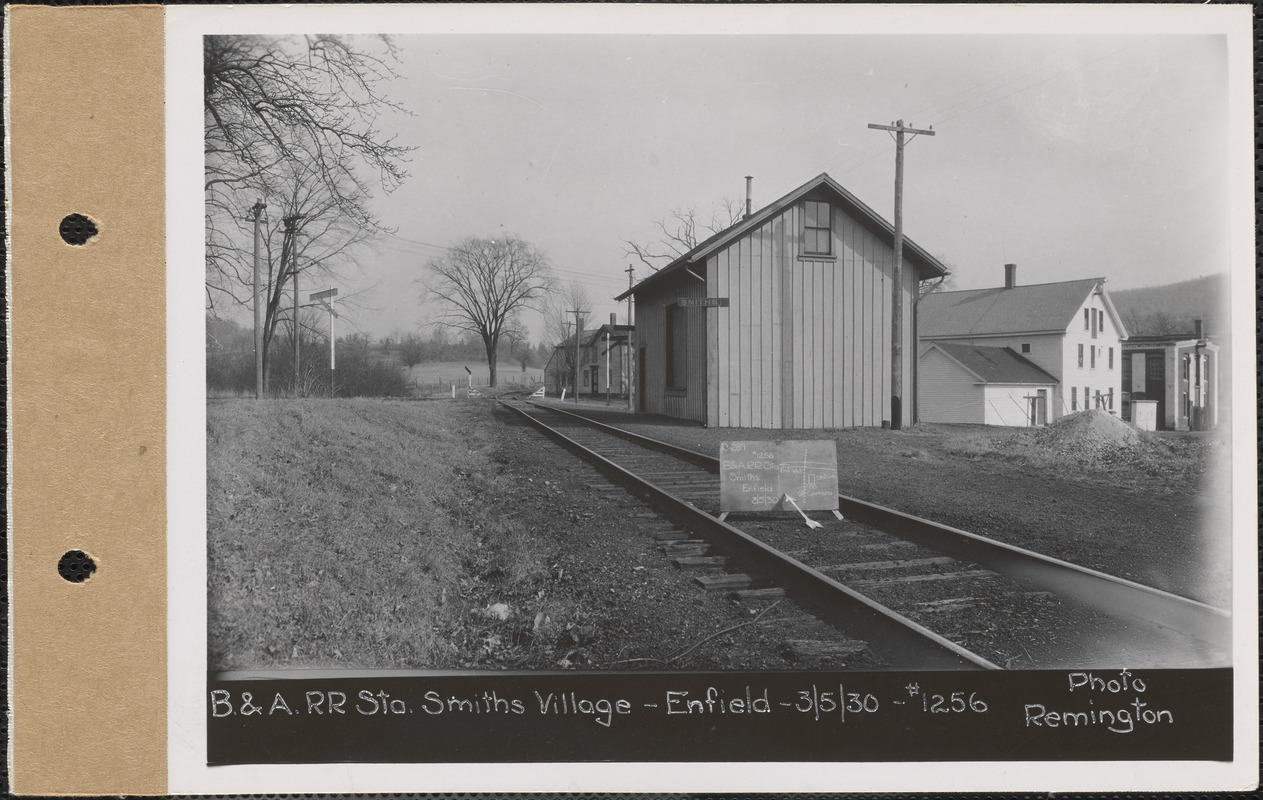 Boston & Albany Railroad Station - Smiths Village, Enfield, Mass., Mar. 5, 1930