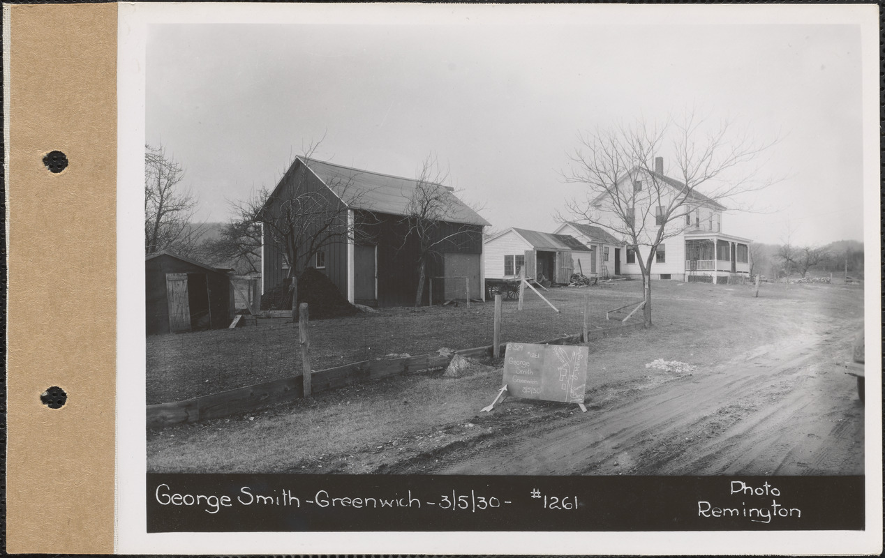 Smith, house, barn, Greenwich, Mass., Mar. 5, 1930 Digital Commonwealth