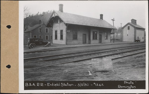 Boston & Albany Railroad, Enfield Station, and water tower, Enfield, Mass., Mar. 5, 1930