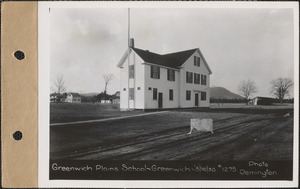 Greenwich Plains School, school building and town hall on Town Common, Greenwich, Mass., Mar. 10, 1930