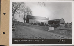Joseph Record, barn, Dana, Mass., Mar. 13, 1930